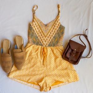 Yellow Boho Romper